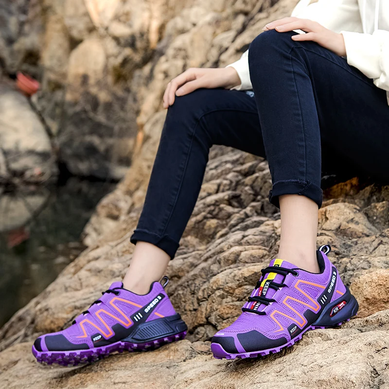 

6 Colors Women's Non-slip Outdoor Sports Shoes Casual Trekking Boots Mountain Lace Up Hiking Shoes