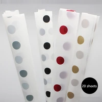 20 sheets caramel film flower wrapping paper 5858cm waterproof dots bouquet packaging materials gift wrapping paper
