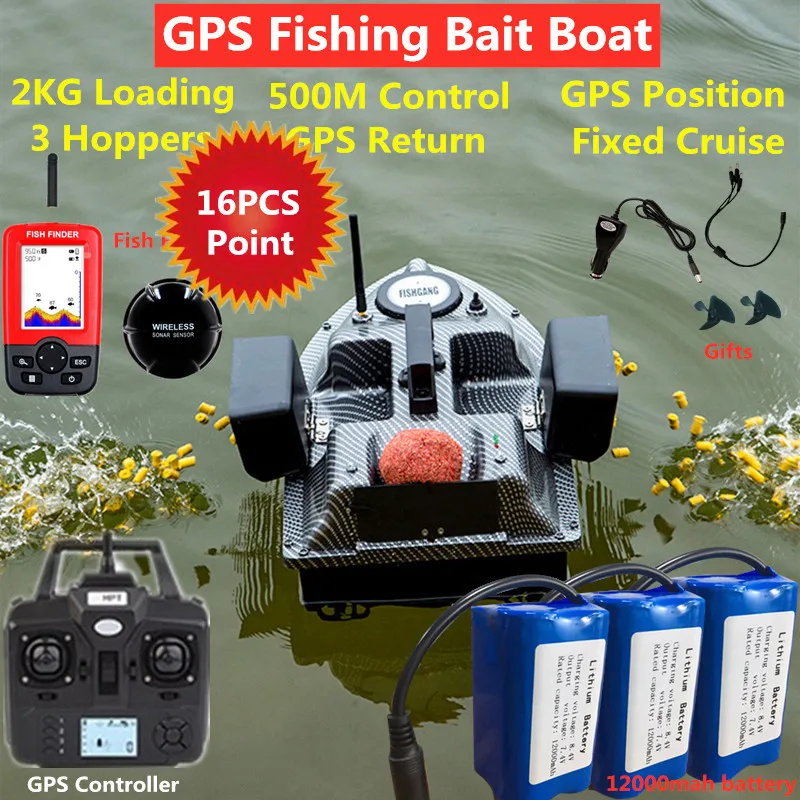 

Лодка с GPS-гнездом для приманки с рыбопоисковым устройством 2 кг 500 м 3 бункера GPS Двойное положение круиз 16 шт. точечная морская рыболовная пр...