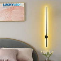 luckyled nordic led wall lamp long wall light for living room bedroom modern led wall sconce light indoor wall light fixture