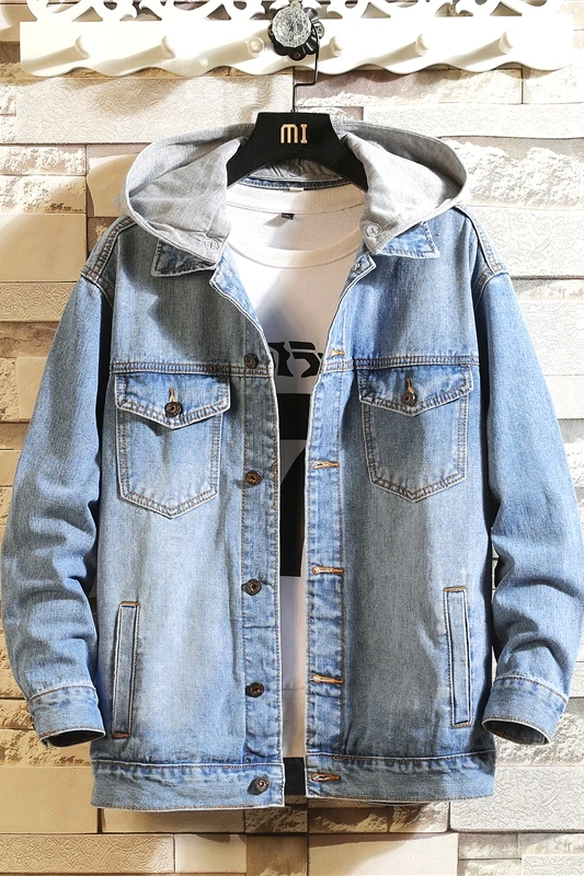 Осенняя мужская новая джинсовая куртка большого размера в японском стиле с