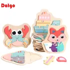 Новинка, 15 см, 3D деревянные головоломки, игрушки для детей, Мультяшные животные, автомобиль, деревянные головоломки для детей, раннее обучение, обучающие игрушки для детей, подарки