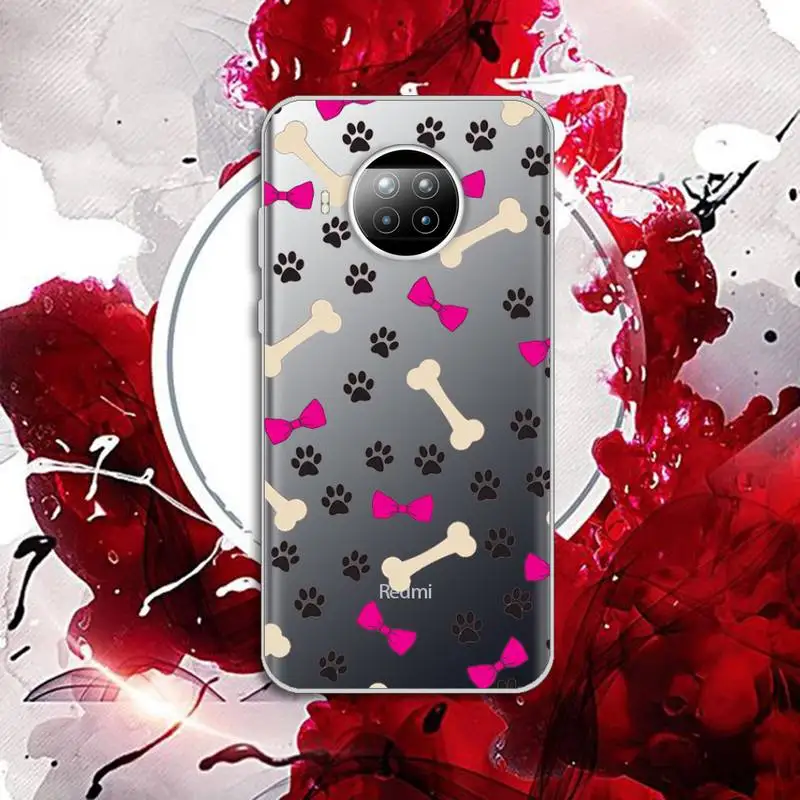 

Dog feet cute animal Phone Case Transparent for Xiaomi Redmi note 10 t 8 9 pro lite 11