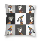 Футболка с забавным мультипликационным принтом Грейхаунд уиппет собака наволочка для подушки, декоративная Sighthound собака Подушка Чехол Подушка для автомобиля с принтом