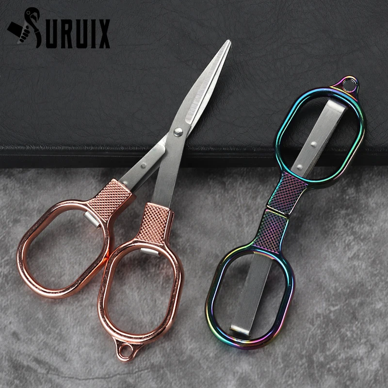 

Folding Scissors Portable Travel Scissors Stainless Steel Telescopic Cutter Used for Home Office Safety Portable Trip Scissors