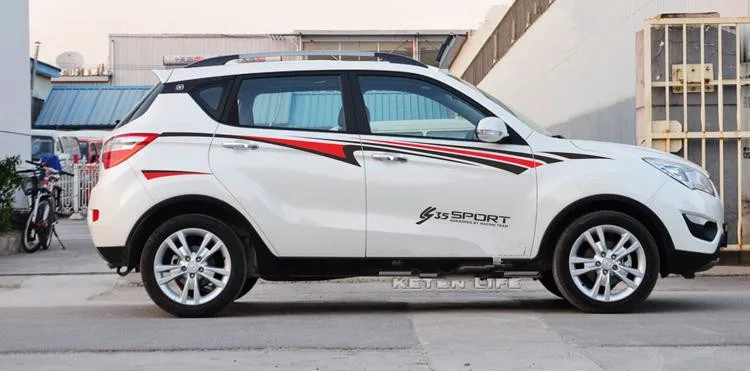 Black and Red Индивидуальный универсальный модный популярный автомобильный стикер для Great Wall M4 Changan cs35 CBA002 - Название цвета: Black and Red