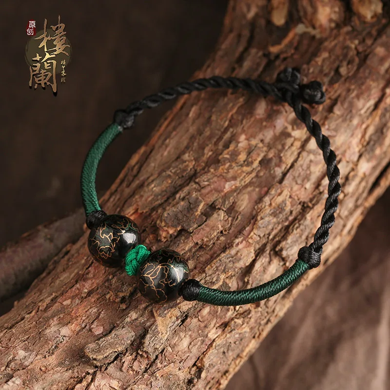 Chinese Style Ceramic Couple Bracelets Handmade Lover Bangles Rope Chain Link Bracelet for Men Women | Украшения и аксессуары