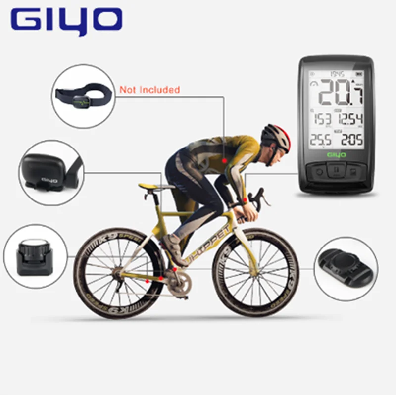 GIYO M40 компьютерный беспроводной Bluetooth 4,0 велосипедный компьютер держатель велосипедный измеритель скорости/датчик Каденции с Маген HRM