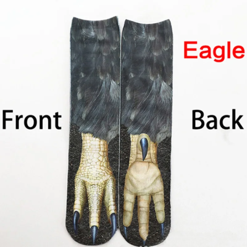 Забавные эластичные носки унисекс для взрослых дышащие с 3D-принтом в виде лапы