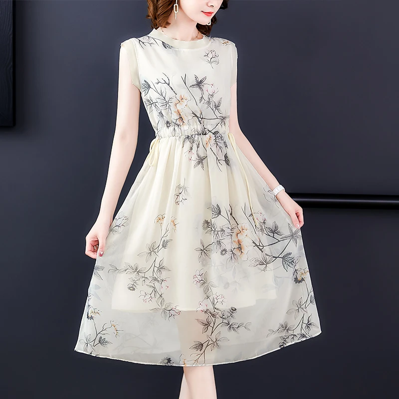 Женское платье миди элегантное пляжное с цветочным принтом Повседневное без