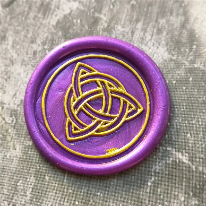 Celtic Knot Wax Seal Stamp - Personalized Wedding Kit with Initials and Date image 3