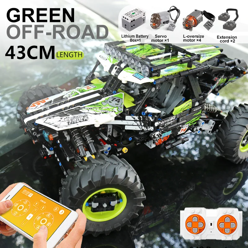 Yeshin Technic автомобильные игрушки MOC-19664 4WD RC багги автомобиль совместим с Lepining