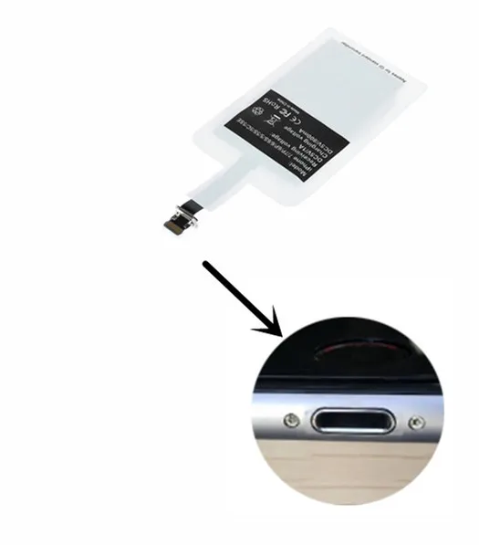 For Iphone QI Беспроводное зарядное устройство приемник Тип C адаптер Зарядка на для iPhone 5S, SE 6 s 7 Xiaomi Redmi Note 7 5 samsung для huawei P20 Lite - Цвет: For Iphone