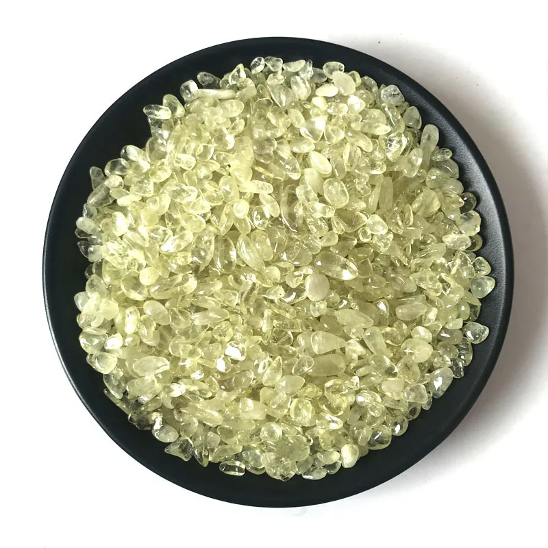 50 г натуральный цитрин лимонный гравий с кристаллами кварца измельченный