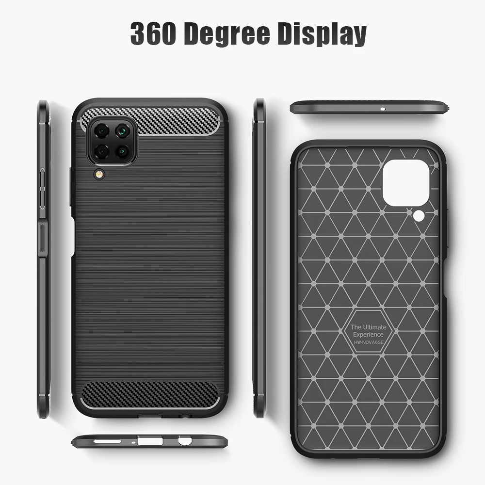 

UFlaxe Soft Cellphone Case for Huawei Nova 7i 5T 5Z 3i 2i Shockproof Ultra-thin Nova 5 Pro 4e 3e Cover LS