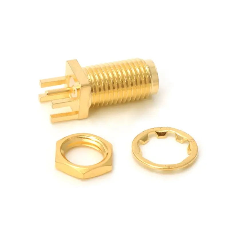 

10pcs End Launch PCB Mount Mount SMA Female Jack Straight RF Connector Adapter Y4UE