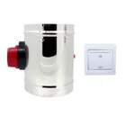 51-400 мм нержавеющая сталь, электрический воздушный фрикционный клапан HVAC, воздушный воздуховод, моторизованный воздушный демпфер, 220 В переменного тока, клапан проверки вентиляции