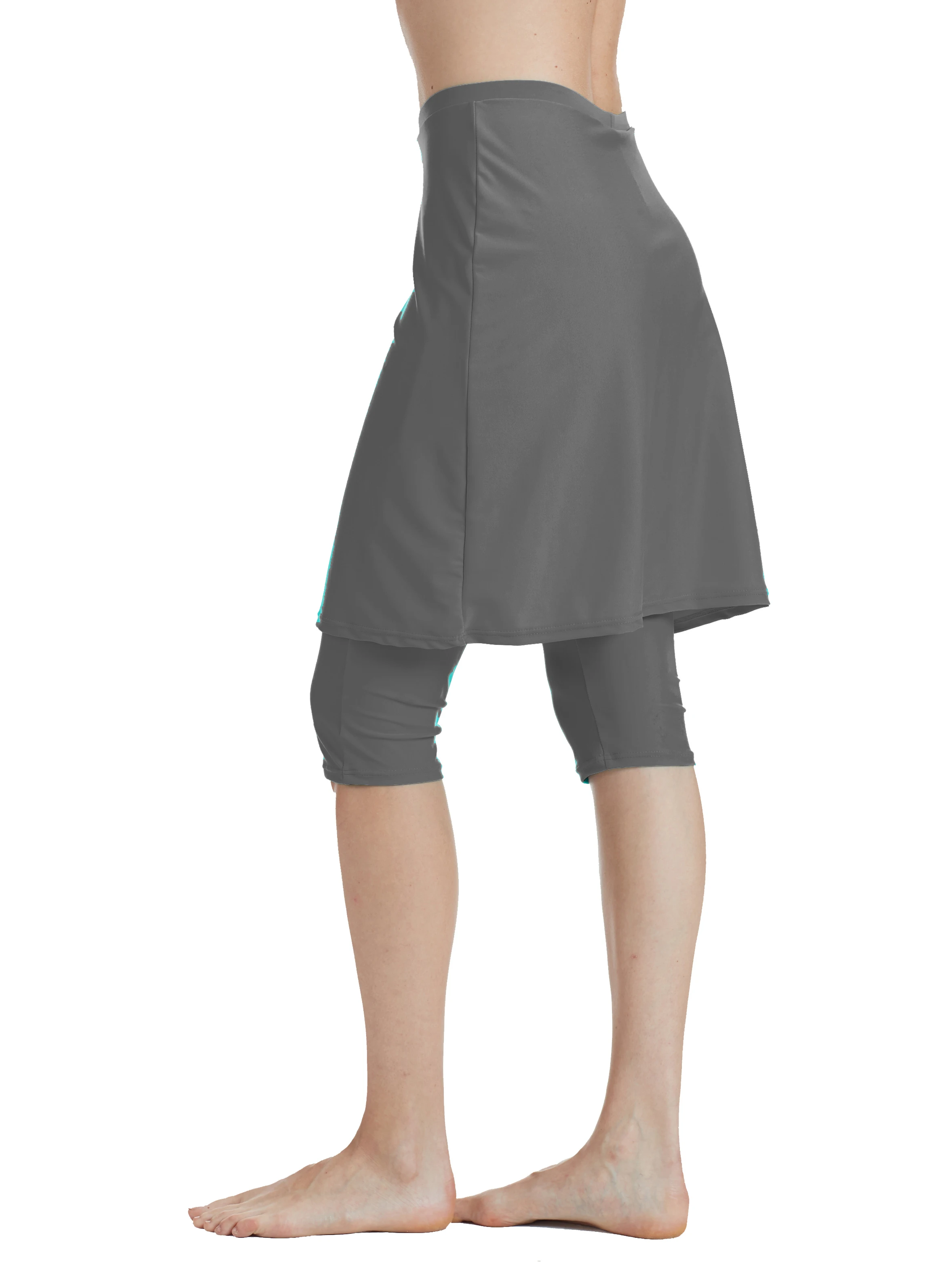 Женская черная юбка для купания с леггинсами (серый)|skirt with leggings|skirt skirtskirt swimwear |