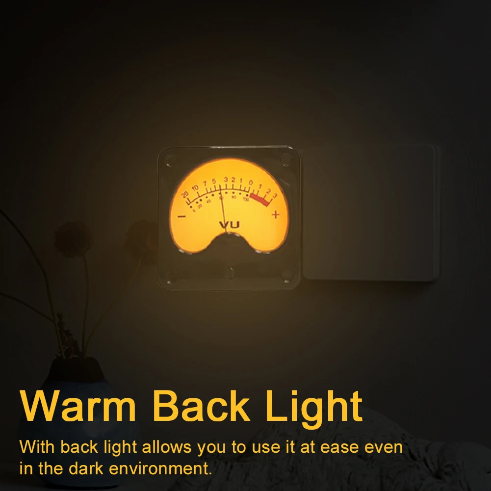 

Indicator Accurate Analog Backlight Power Amplifiers Audio Recording DB Sound Level Portable Led VU Meter Panel Clear Display