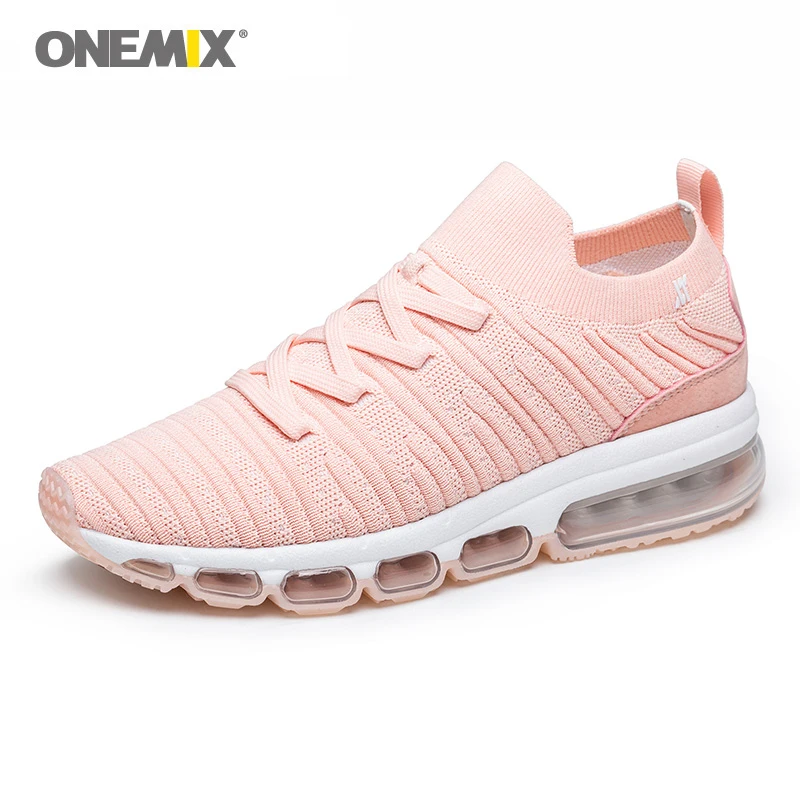 Женские уличные кроссовки ONEMIX розовые мокасин для прогулок женские носки