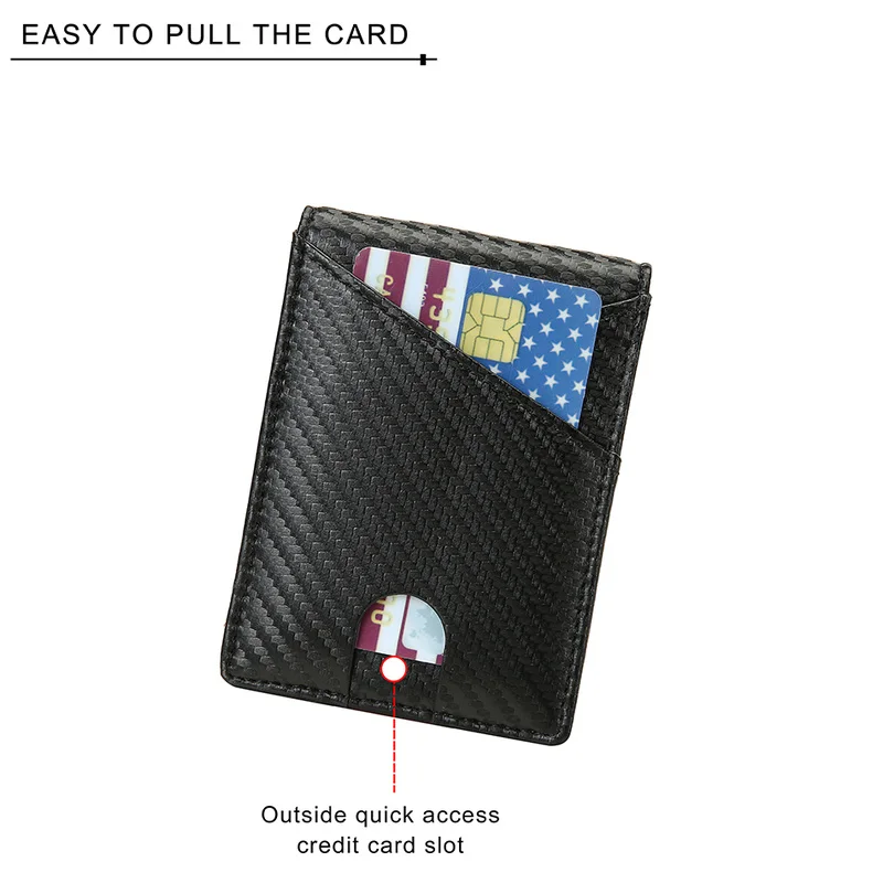 Rfid Carbon Fiber Men Wallets Money Bags Luxury Brand Fashion Slim Thin Card Holder Wallet Short Male Purses Small Black Walet | Багаж и