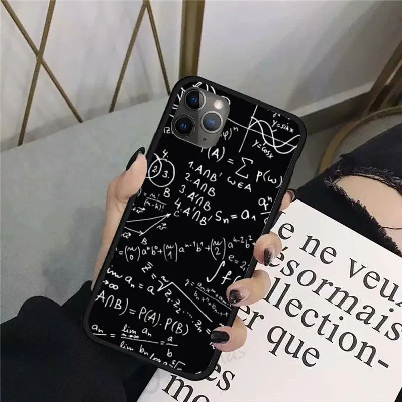 

Physics Math Formula Equation Phone Case For iphone 8 11 12 Redmi note 8 9 s huawei p 30 pro lite plus cover shell funda