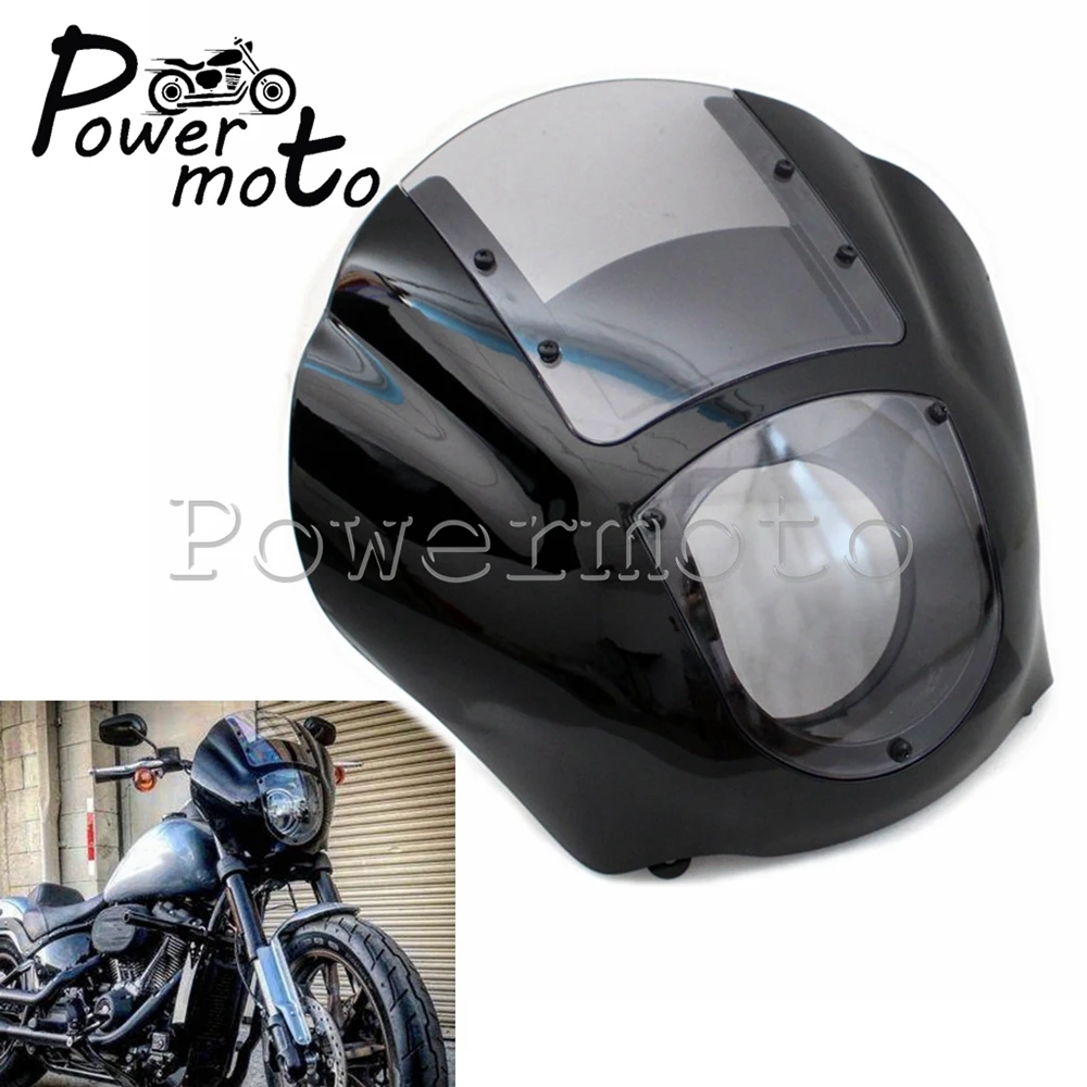

Clear Windsreen Quarter Fairing Headlight Cover w/ Mounting Clamp For Harley Sportster XL 1200 883 XL883N Dyna FXR 1986-2017