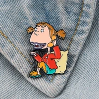 ya263 movie cartoon brooches for childen birthday gift as told by ginge enamel pins for kids lapel pin bag pins hat badge brooch
