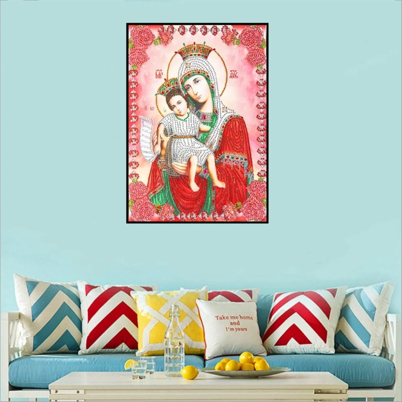 Religion Diamond Art Paintings Kit 5D Our Lady Full Handmade Crafts DIY Drill | Дом и сад