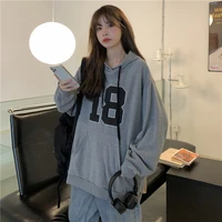 harajuku korean fashion digital print hooded sweatshirt women high street student pullover kpop y2k aesthetic emo punk clothes