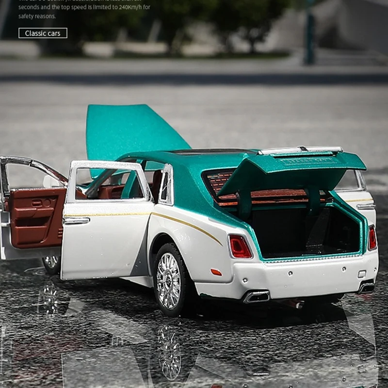 Модель модели фантомного автомобиля Rolls-Royce 1/32 литый Металлический Игрушечный