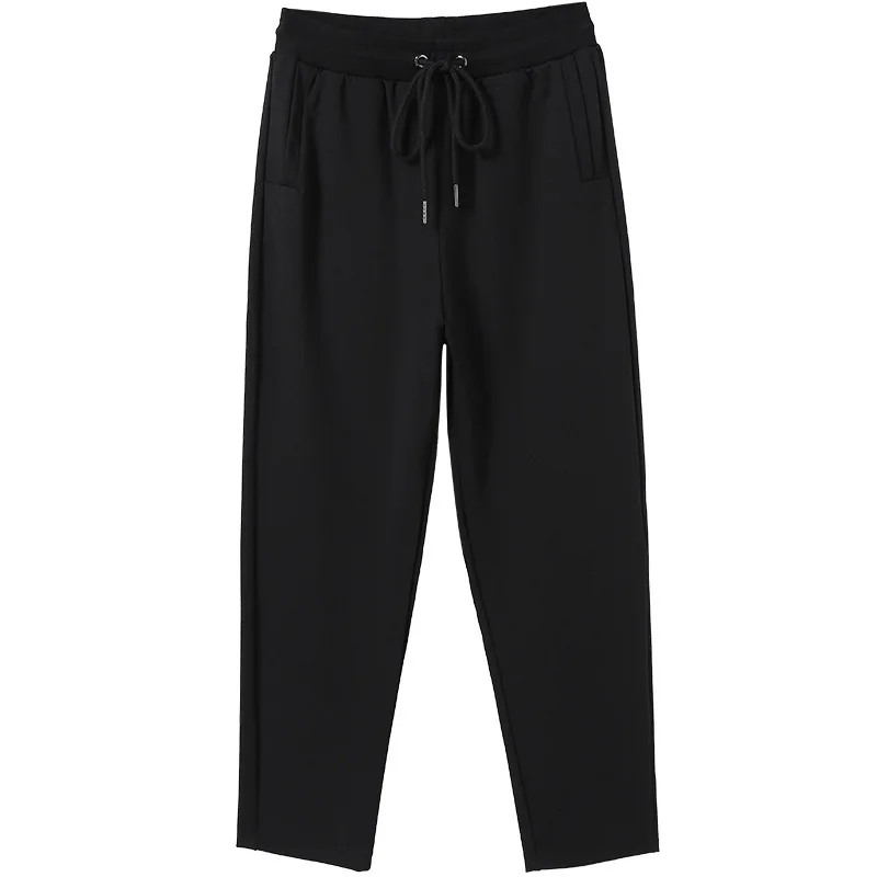 

2021 spring and summer new large 9-point sports radish pants casual 8-point black loose women's 9-point pants