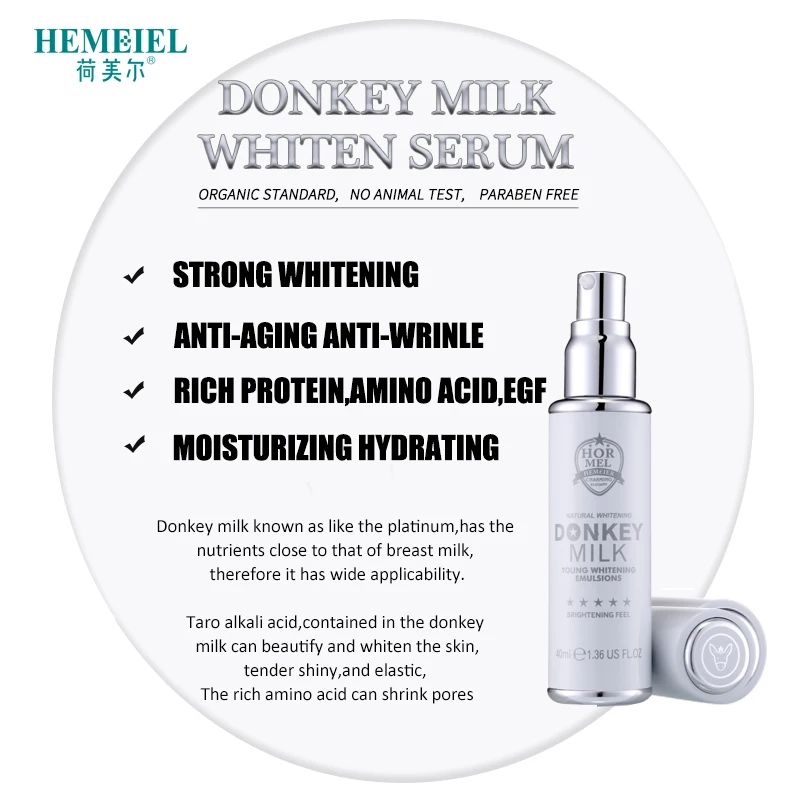 HEMEIEL отбеливающая Сыворотка для лица Ослик против пятен мощная Отбеливающая