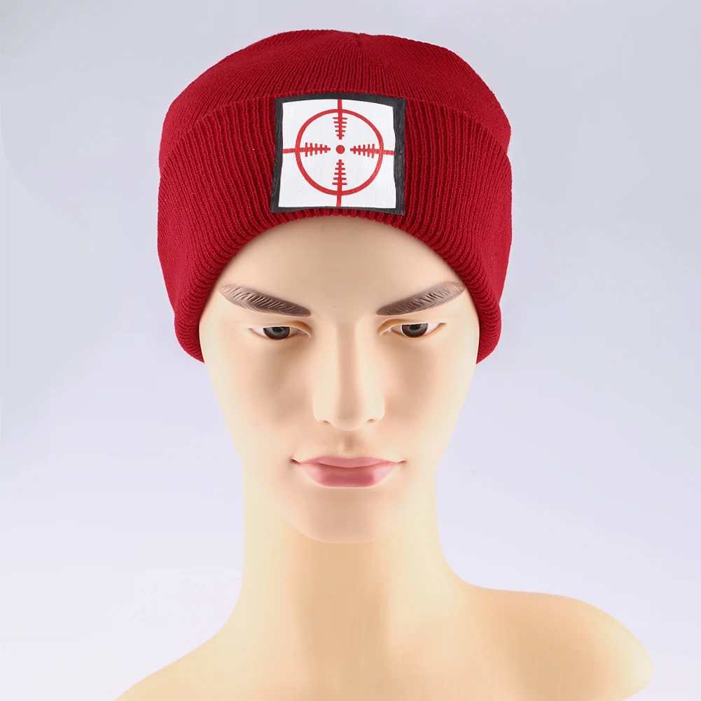 Весенняя вязанная женская шапка с принтом спереди в стиле хип хоп уличная
