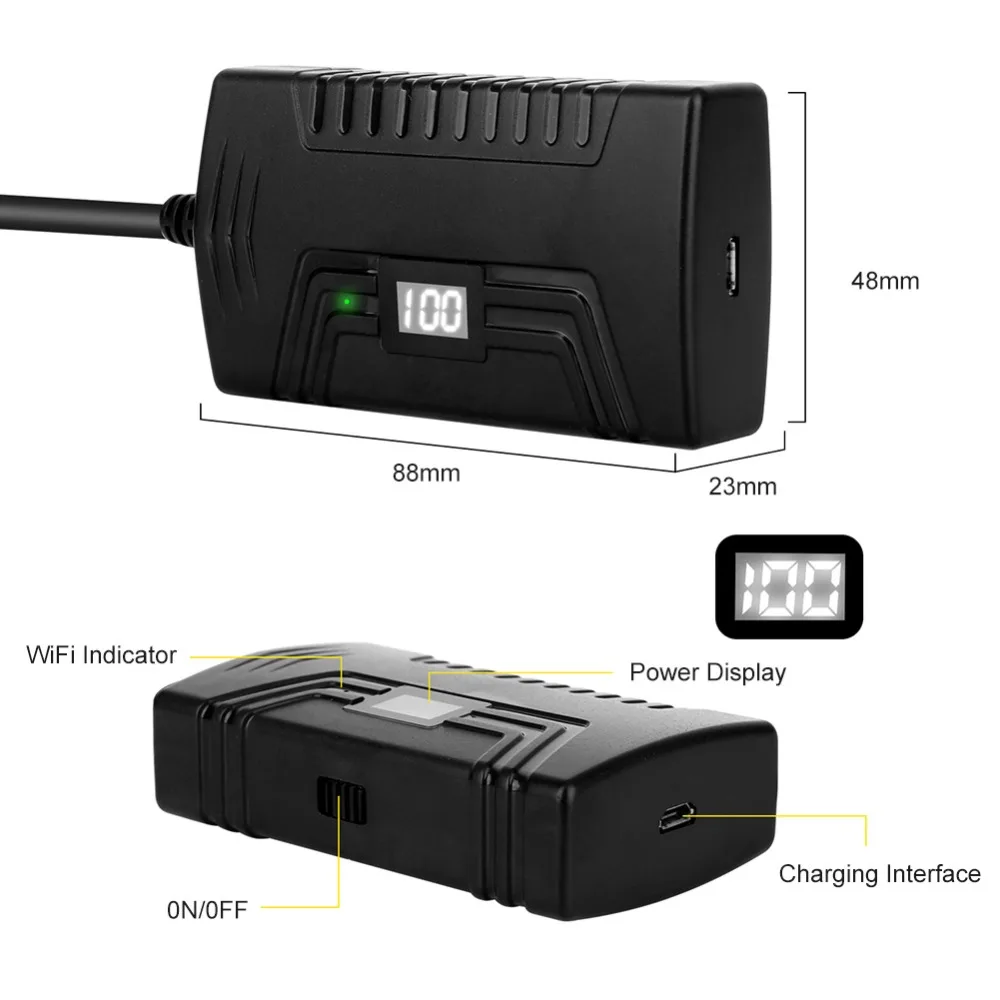5,5 мм 2MP WiFi бороскоп 1080P HD полужесткая змея камера для iPhone Android двигатель канализационная труба камера видеофиксации