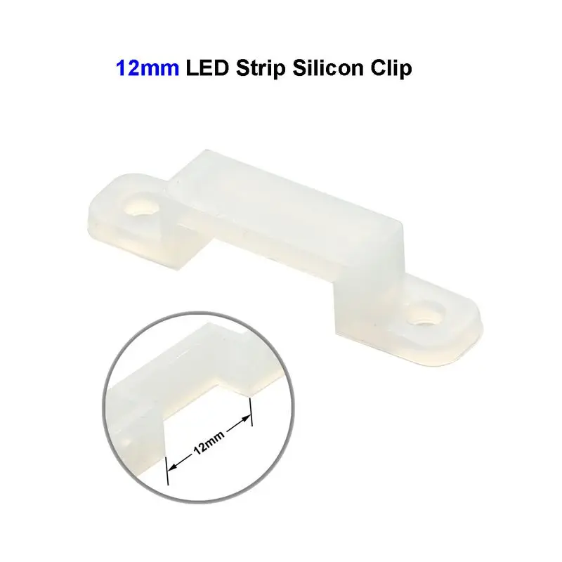 

2000pcs LED Silicone Gel Clip Connectors For Fixing 10mm SMD 5050 5630 5730 Waterproof LED Strip Lighting