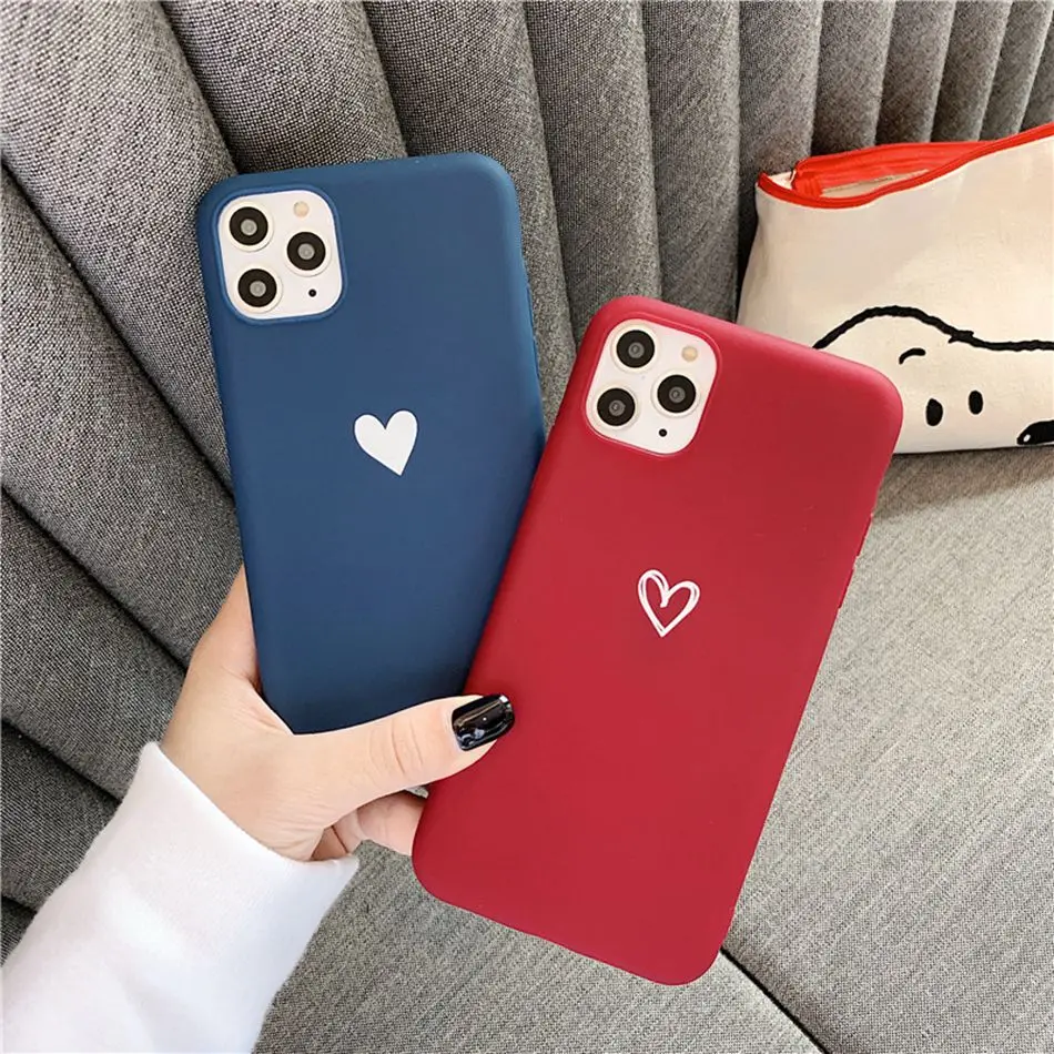 Для iPhone 11 Pro XS чехол для max xr Love задняя крышка с принтом сердца X 7 8 Plus 6 6S ретро милые