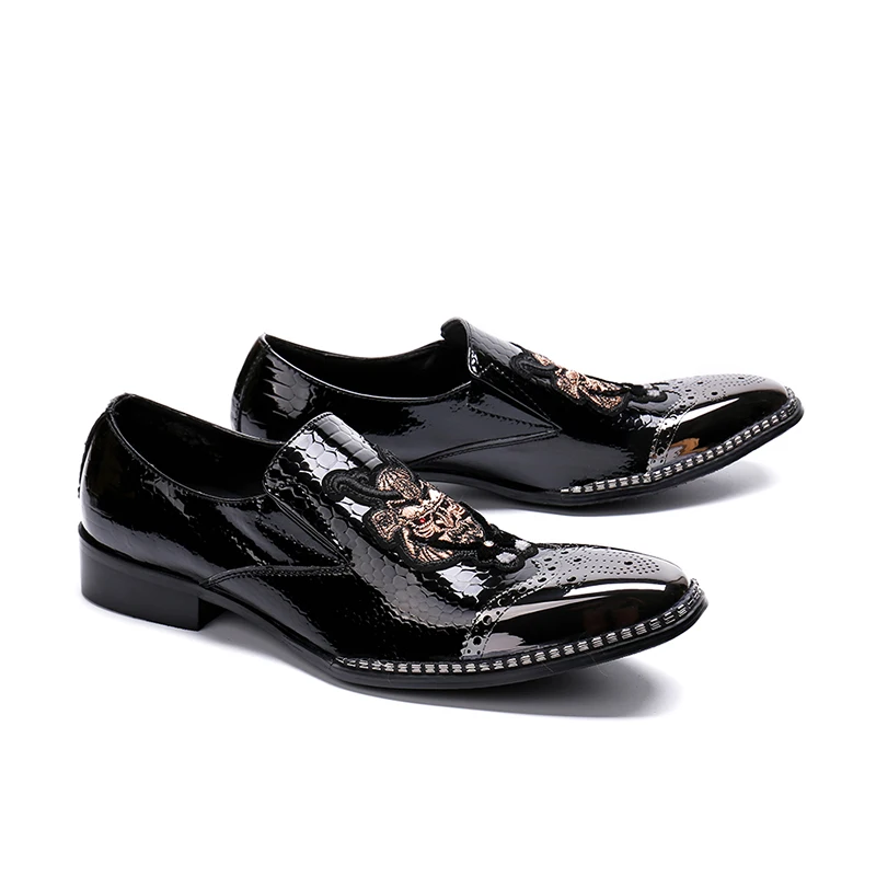 Размер 38 46 модная мужская деловая офисная обувь Мужские модельные туфли с резным