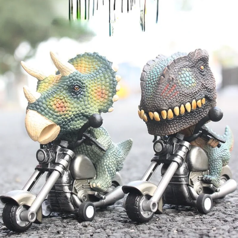 

2pcs/lot Dinosaur Motorbike Friction Inertia Car Play Vehicles Toys Tyrannosaurus Dragon Diecast Gift Christmas Kids Anti Stress
