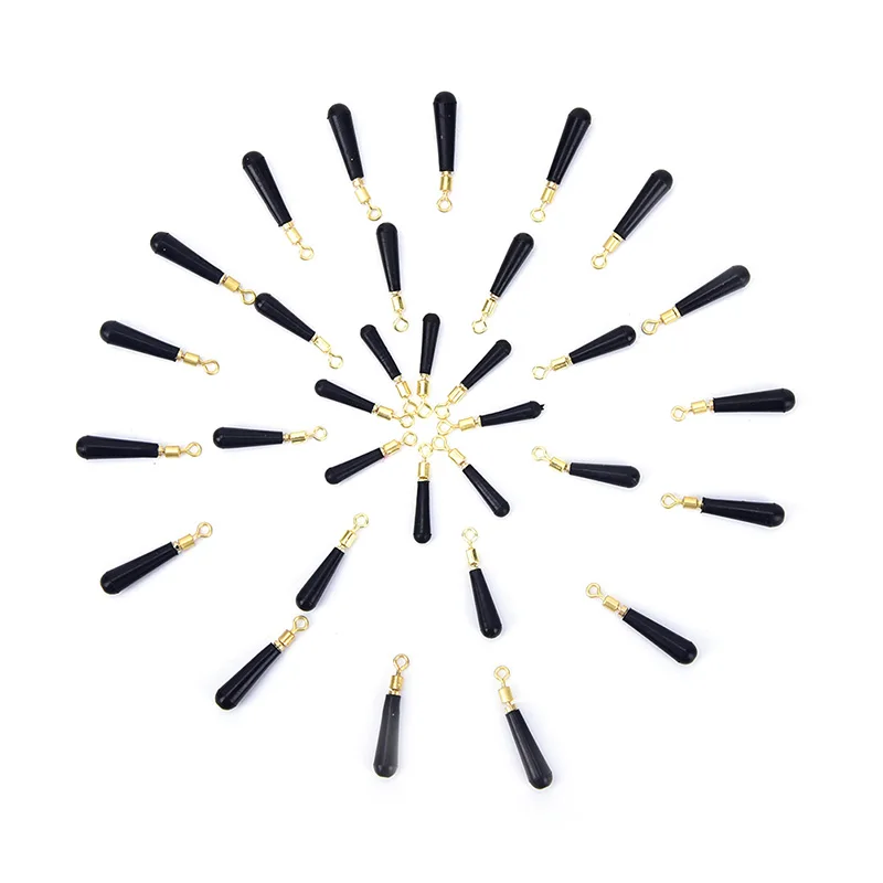 

10Pcs/lot Copper Head Fishing Gear Block Rotation Drift Fishing Floats Rubber Bobber Float Seat Rest Accessories And Tools
