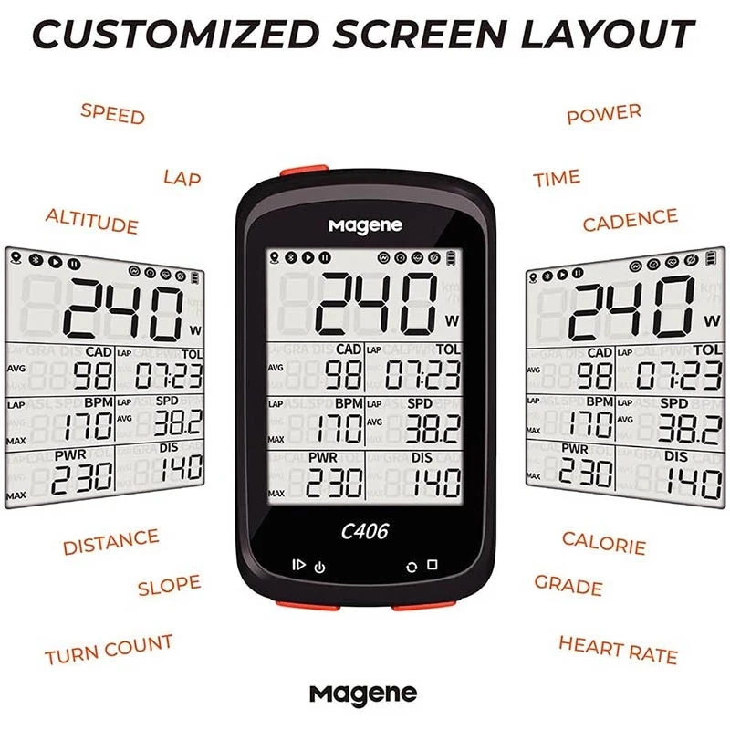 Беспроводной Велосипедный компьютер Magene Bluetooth GPS велосипедный Спидометр C406 Ant +