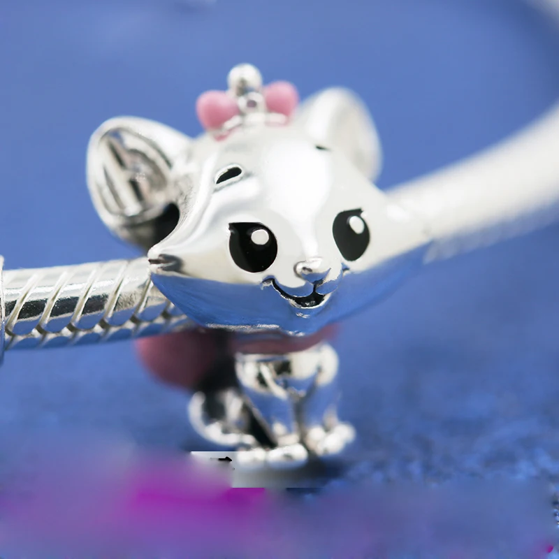 

Бусины и кошка из серебра 925 пробы высокого качества подходят для оригинального браслета Pandora Изящные ювелирные изделия в подарок