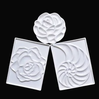 ceramic ripple palette bone china flower type paint plate rose flower shaped hand painted watercolor gouache paint plate