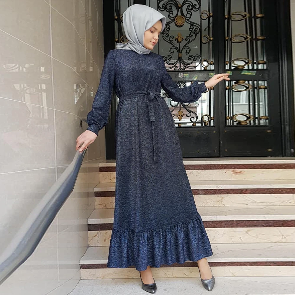 Мусульманское платье с длинным рукавом Jilbab Khimar Robe Musulmane Abaya Jelaba Femme Siskakia, мусульманская Женская туника