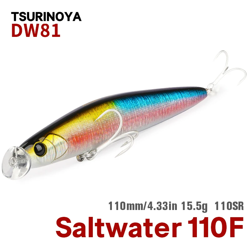 Приманка рыболовная плавающая TSURINOYA HUNTER 110F DW81 110 мм 15 5 г|Наживки для рыбной ловли| |
