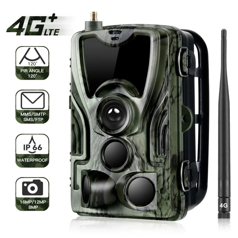4G Trail камера для охоты и дикой природы камера наблюдения s HC-801LTE 16MP 0,3 S триггер инфракрасный с антенной охотничья Дикая камера
