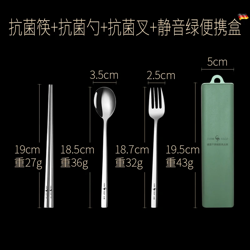

Portable Silver Dinnerware Set Plates Cutlery Set Stainless Steel Fork Spoon Knife Set Flatware Faqueiro Inox Kitchenware BK50DS