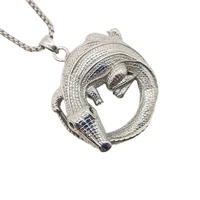 316l stainless steel crocodile pendant necklace men fashion hip hop rock cool animal crocodile necklace jewelry