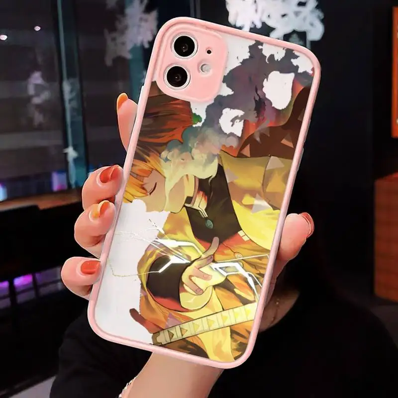 

Anime Demon Slayer Comics Phone Cases matte transparent For iphone 7 8 11 12 plus mini x xs xr pro max cover