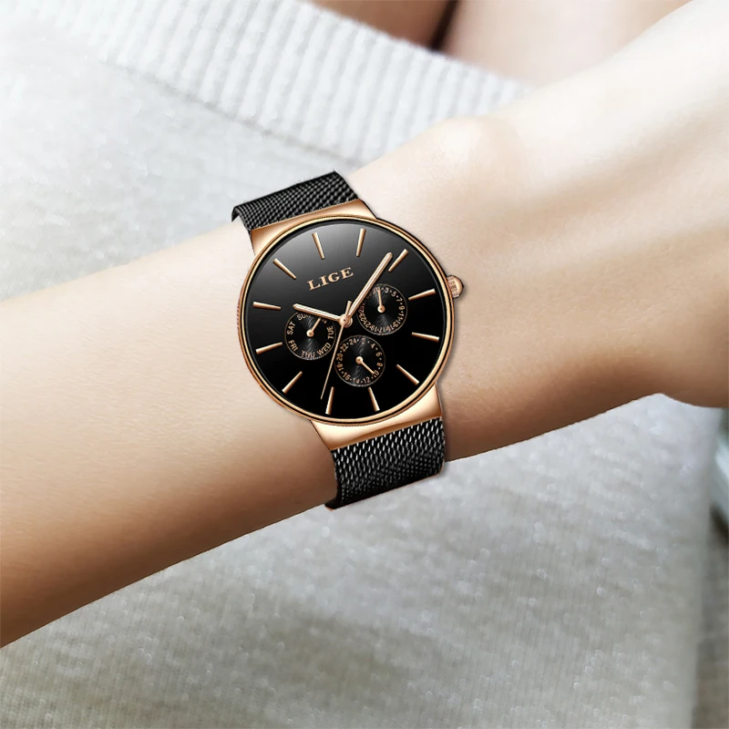 Часы наручные женские кварцевые под розовое золото водостойкие | Наручные часы